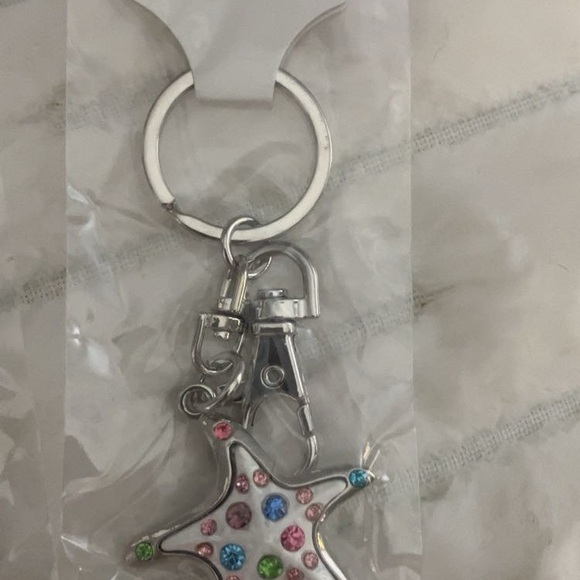 3 Colorful Starfish Keychain Set or bag charm- new in plastic- you get all 3 - Picture 4 of 6